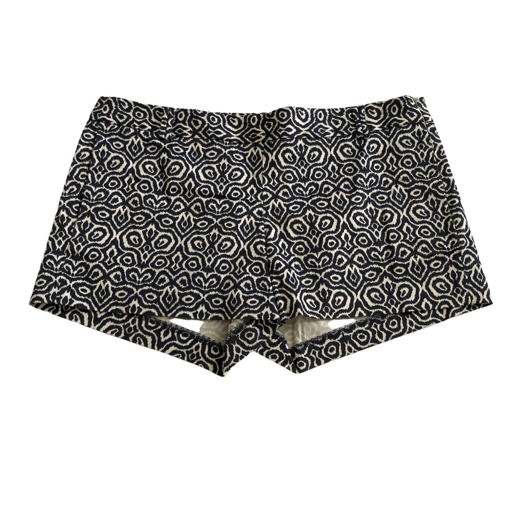 J.Crew‎ Factory NWT Stretch Blue and White Patterned Shorts Size 10